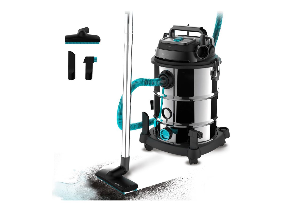 Cecotec Vacuum cleaner, Conga Rockstar Wet & Dry Steel Max Pro, Corded operating, 1600 W, 220-240 V, Silver/Black
