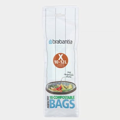 BRABANTIA atkritumu tvertņu maisiņi,10-12 l, (X), 10 gab, BIO