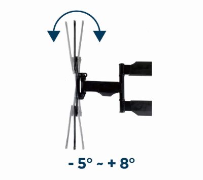 Wall mount, WM-55ST-01, Tilt, swivel, rotate, 32-55 ", Maximum weight (capacity) 32 kg, Black