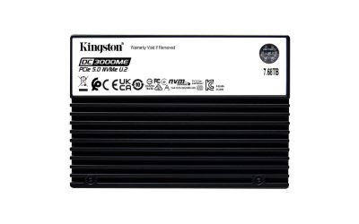 SSD, KINGSTON, SSD series DC3000ME, 7.68TB, NVMe, NAND flash technology 3D TLC, Write speed 10000 MBytes/sec, Read speed 14000 MBytes/sec, Form Factor U.2, TBW 14.016 TB, MTBF 2000000 hours, SEDC3000ME/7T6