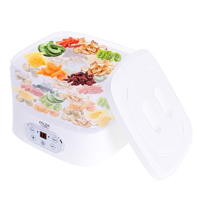 Food Dehydrator, AD 6658, Power 230 W, Number of trays 5, Temperature control, Integrated timer, White