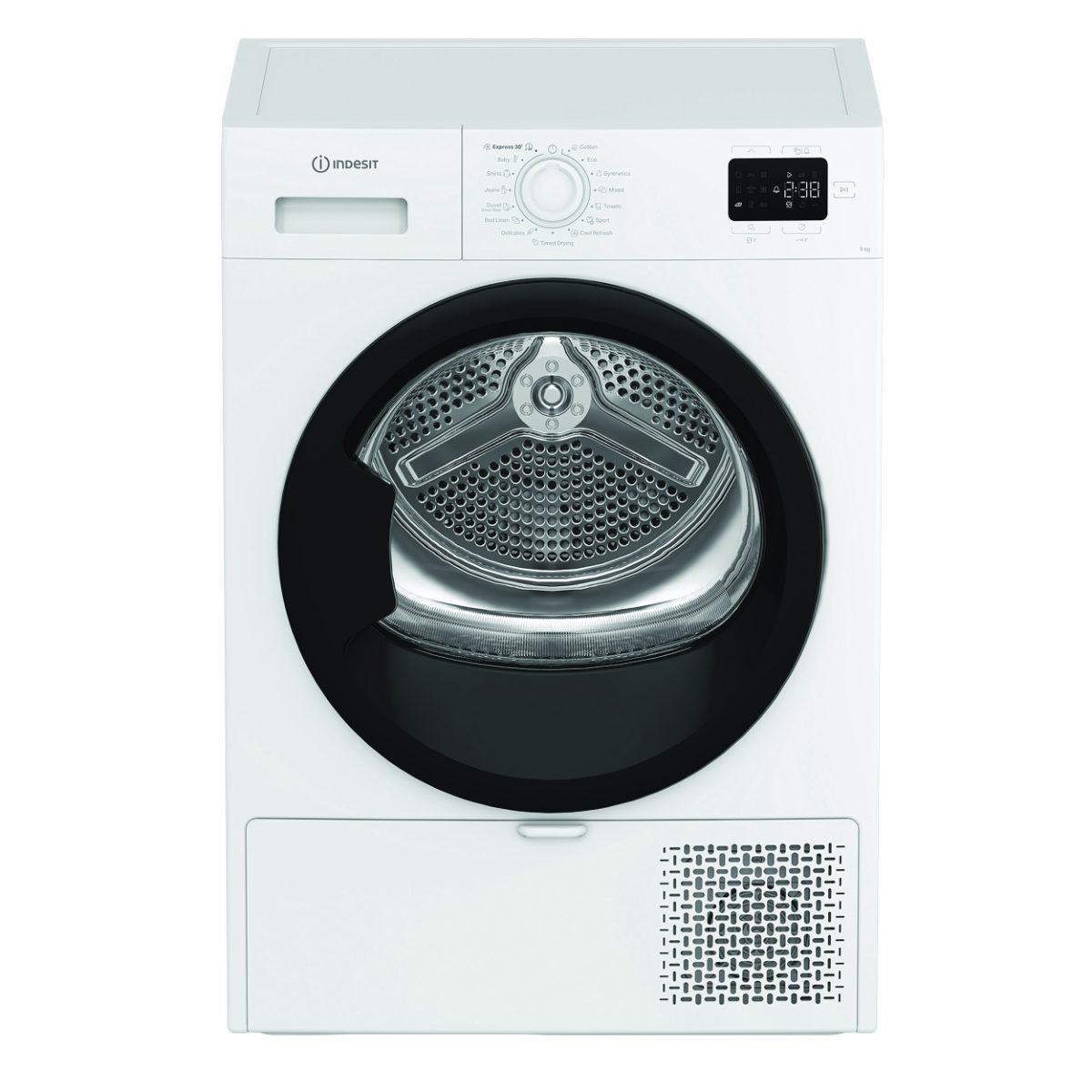 INDESIT Dryer Machine, C YD 92D WB EE, Energy efficiency class E, Front loading, 9 kg, Digital, Depth 60.7 cm, White
