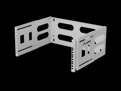 Lanberg Folding Bracket Wall-mount 19" 4U, FB01-5404-10S, Grey