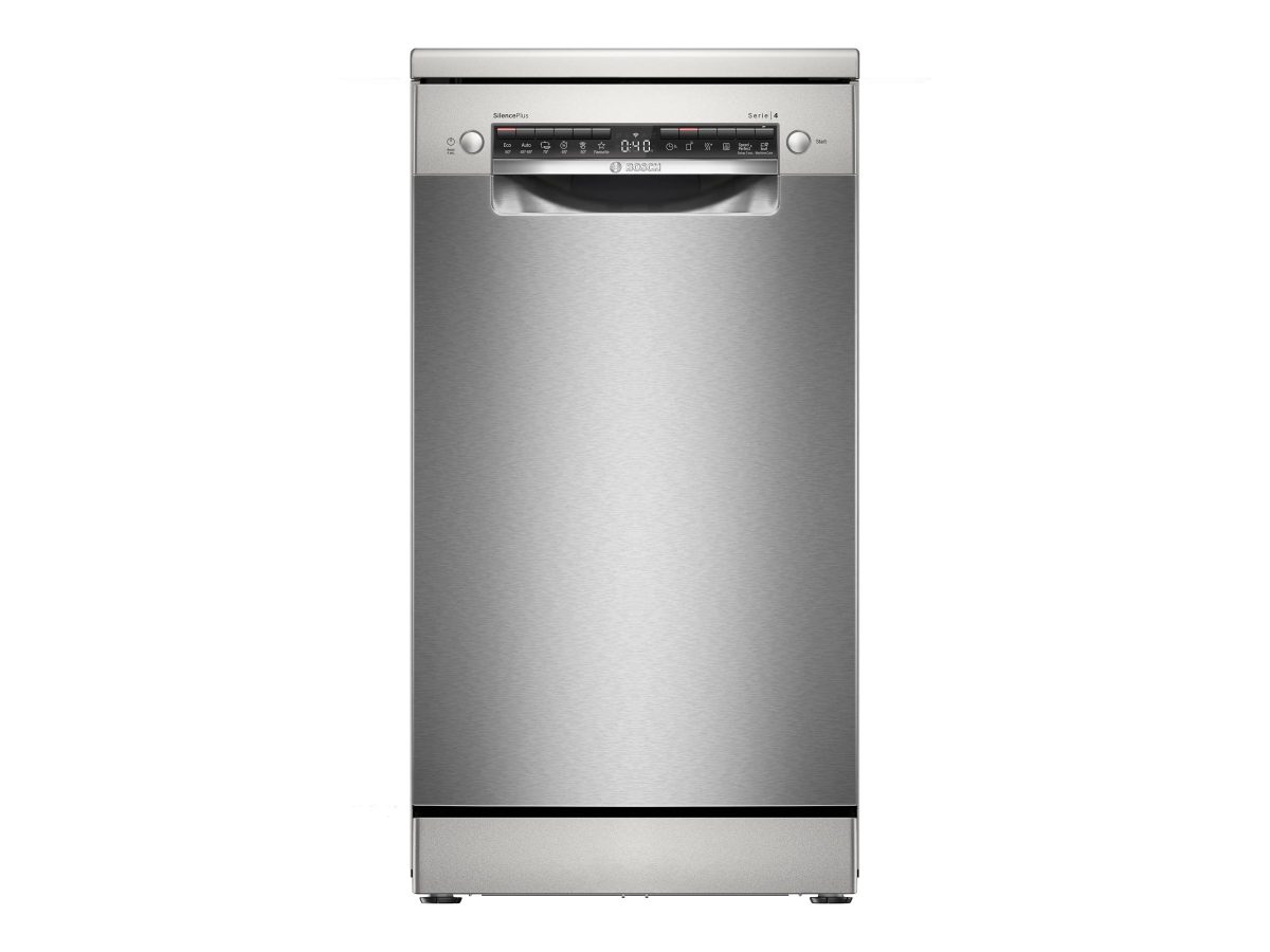 Bosch Dishwasher, SPS4HMI13E, Free standing, Width 45 cm, Number of place settings 10, Number of programs 6, Energy efficiency class D, Display, AquaStop function, Brushed steel