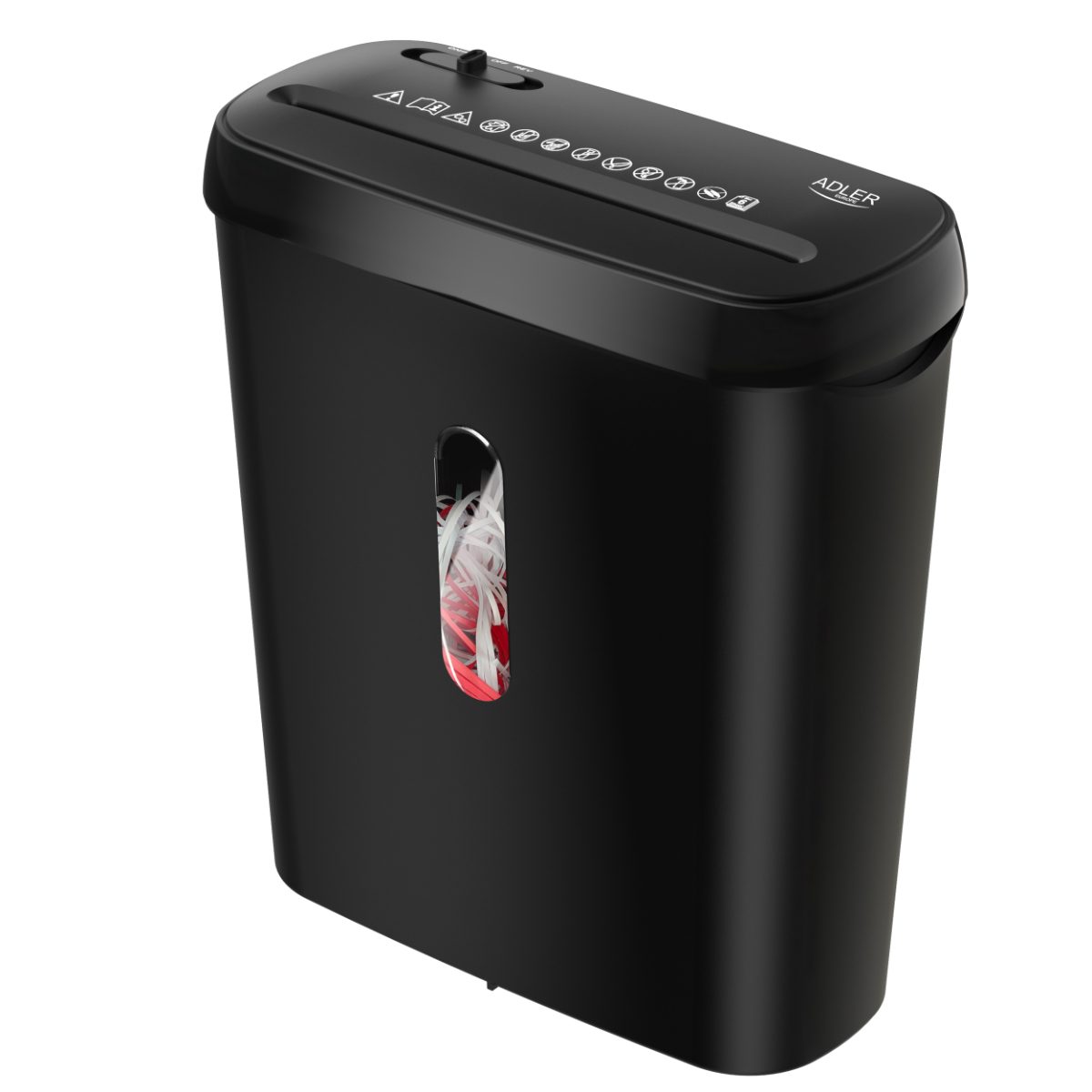 Paper Shredder, AD 1039, Black, 8 L, 70 dB, Strip-cut