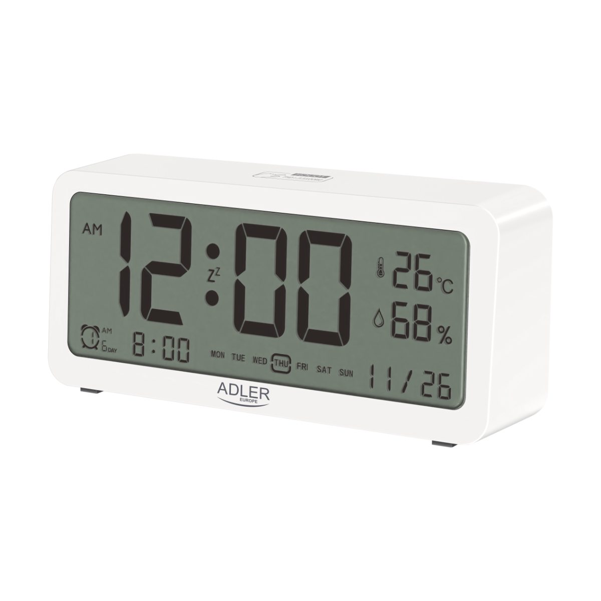 Alarm Clock, AD 1195w, Alarm function, White