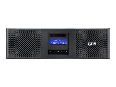 Eaton 9E UPS, 6000 VA, 5400 W, Input: Hardwired, Outputs: Hardwired, (8) C13, (2) C19, Rack, 3U, Rack-mounting kit included, Eaton