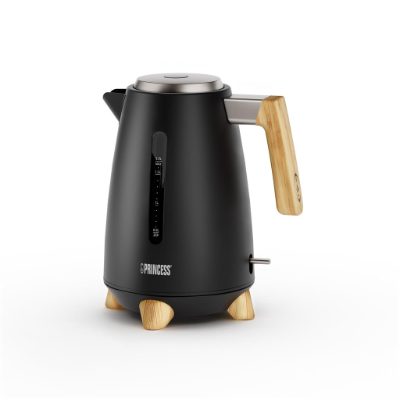 Princess Pure Kettle, 236061, Electric, 3000 W, 1.7 L, Stainless steel, 360° rotational base, Black