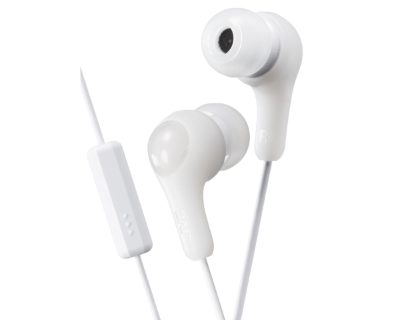 JVC Gumy Plus austiņas ar mikrafonu, baltas