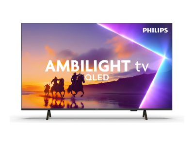 Philips 4K QLED Ambilight TV, 43PUS8450/12, 43, Smart TV, TITAN OS, UHD, Black
