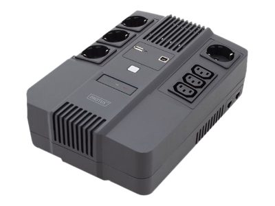 All-in-One UPS, All-in-One UPS, 800VA/480W, LED 12V/9Ah x1, 4x CEE 7/7,3x IEC C13, USB, RJ45, 800 VA, 480 W
