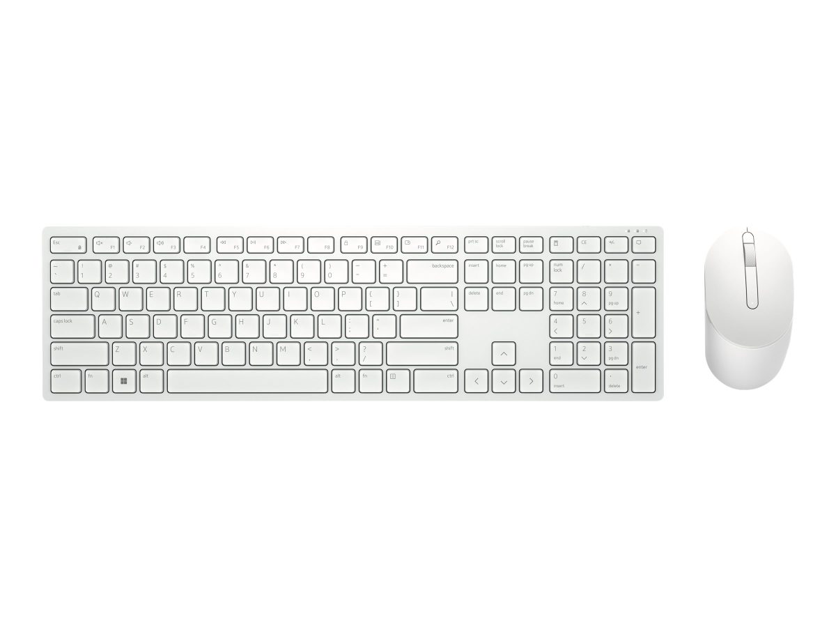Keyboard and Mouse, KM5221W Pro, Keyboard and Mouse Set, Wireless, Mouse included, US, White