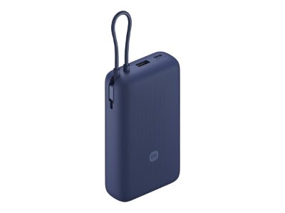 Xiaomi 33W Power Bank (Integrated Cable), 20000 mAh, USB-C/USB-C cable/USB-A, Blue