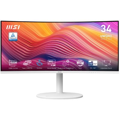 LCD Monitor, MSI, 34 ", 3440 x 1440 pixels, UltraWide Quad HD, Native aspect ratio 21:9, Curved, MODERNMD342CQPW