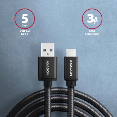Data and charging cable, BUCM3-AM20AB, USB Type-C to USB Type-A