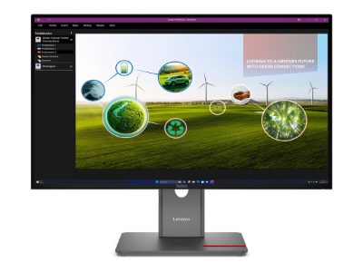 ThinkVision, P27Q-40, 27 ", IPS, 16:9, 120 Hz, 4 ms, 350 cd/m², HDMI ports quantity 1, Eclipse black, Warranty 36 month(s)