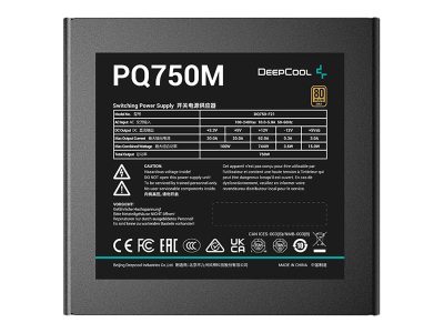 PQ750M UK, 750 W, 80 PLUS Gold Certified, Black