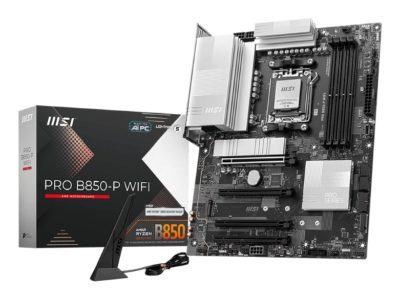 MSI PRO B850-P WIFI, Processor family AMD, Processor socket AM5, DDR5, Supported hard disk drive interfaces SATA, M.2, Number of SATA connectors 4