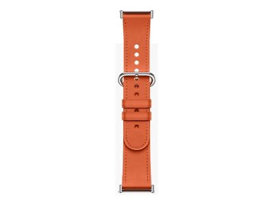 Leather Quick Release Strap, Coral orange, Stainless steel/Calf leather, Fits wrists 135-205 mm