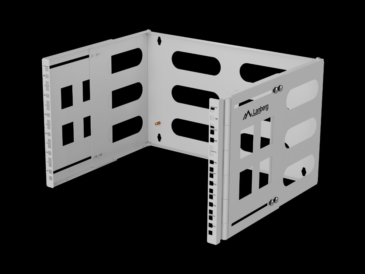 Lanberg Folding Bracket Wall-mount 19" 6U, FB01-5406-10S, Grey
