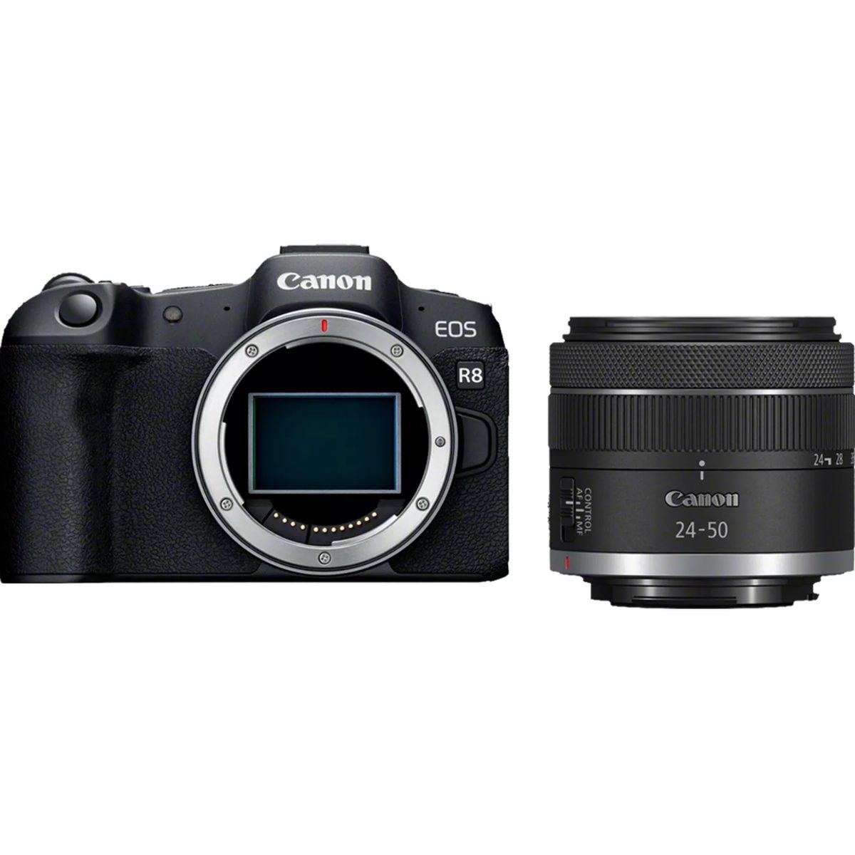 EOS R8 Body + RF 24-50mm F4.5-6.3 IS STM (AIP), Megapixel 24.2 MP, Image stabilizer, ISO sensitivity (max) 102400, Display diagonal 3 ", Wi-Fi, Video recording, Automatic, manual, CMOS
