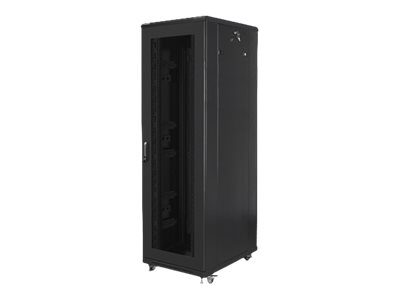 Rack cabinet 19" free-standing 42U/800x800 (flat pack) with mesh door, FF01-8842-23B, Black