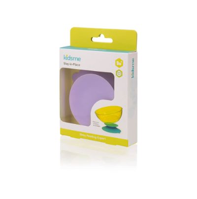 Kidsme Stay-in-Place paliktnis-turētājs ar piesūcekni bļodiņām, pudelītēm un krūzītēm, Lavender