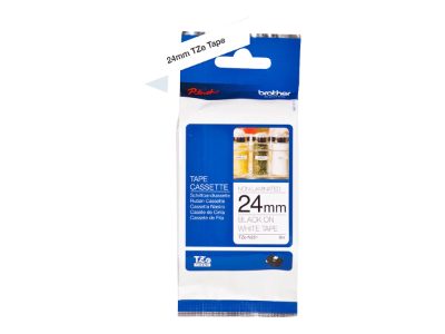 TZe-N251 Labelling Tape Cassette, Black on White, TZe, 8 m