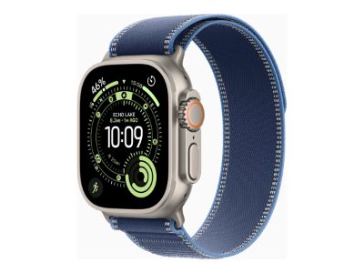 Apple Watch Ultra 3 GPS + Cellular 49mm Natural Titanium Case with Blue/Bright Blue Trail Loop - M/L, Apple