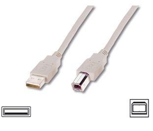 USB 2.0 connection cable, USB-A to USB-B USB A male, USB B male