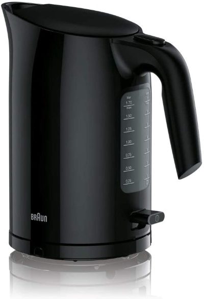 Kettle, WK3100BK PurEase, Standard, 2200 W, 1.7 L, Plastic, 360° rotational base, Black