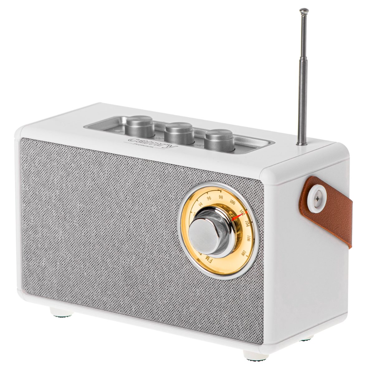 Speaker with radio, CR 1902 W, White, Wireless connection