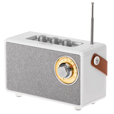 Speaker with radio, CR 1902 W, White, Wireless connection