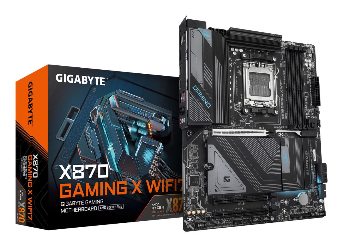 Gigabyte X870 GAMING X WIFI7, Processor family AMD, Processor socket AM5, DDR5 DIMM, Supported hard disk drive interfaces SATA, M.2, Number of SATA connectors 4