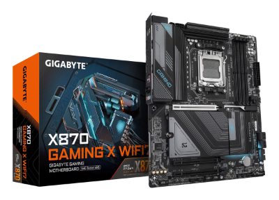 Gigabyte X870 GAMING X WIFI7, Processor family AMD, Processor socket AM5, DDR5 DIMM, Supported hard disk drive interfaces SATA, M.2, Number of SATA connectors 4