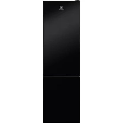 Electrolux ledusskapis ar saldētavu apakšā, 201 cm, melns