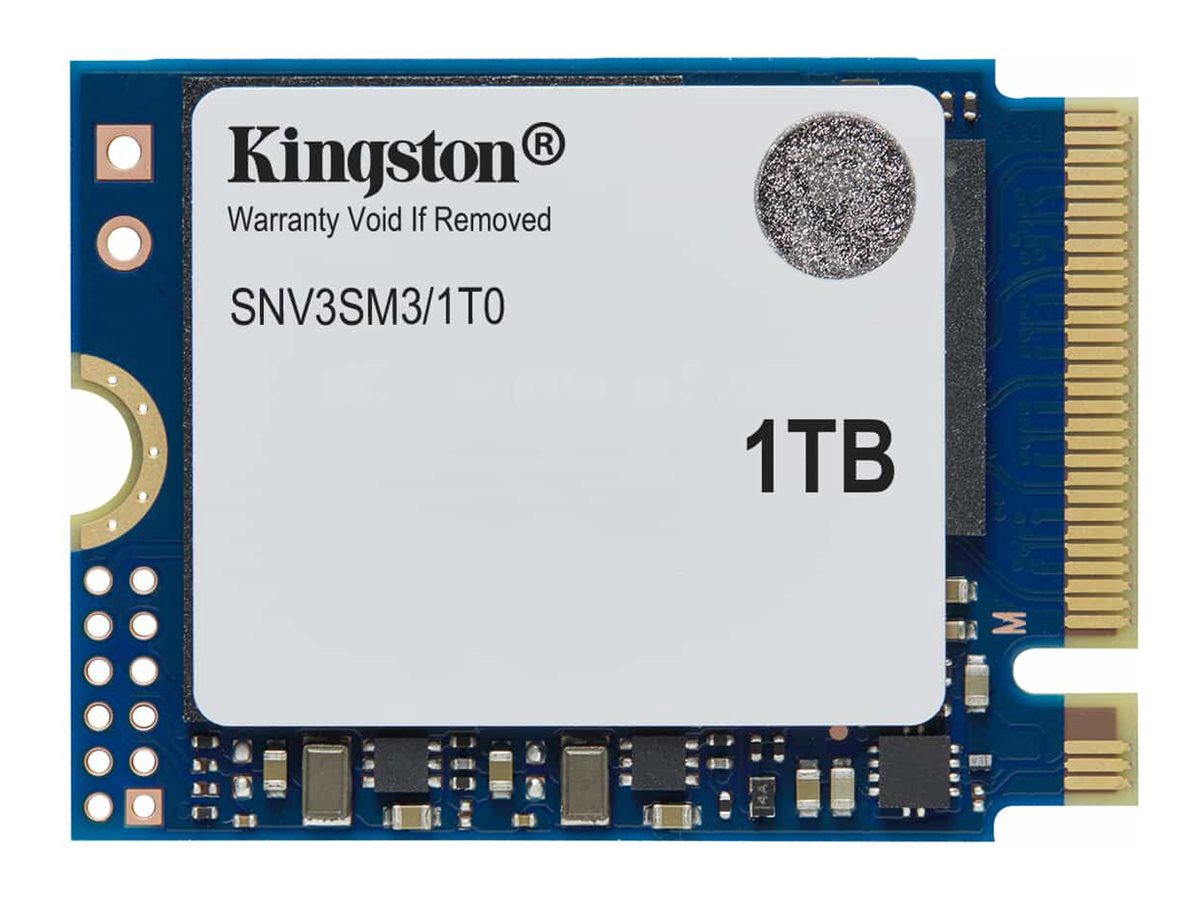Kingston SSD, NV3, 1000 GB, SSD form factor M.2 2230, Solid-state drive interface PCIe 4.0 x4 NVMe, Read speed 6000 MB/s, Write speed 4000 MB/s