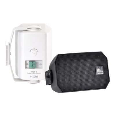 Wall Mount Plastic Loudspeakers, VIVA 4, 20 W, 89 dB, White/Black