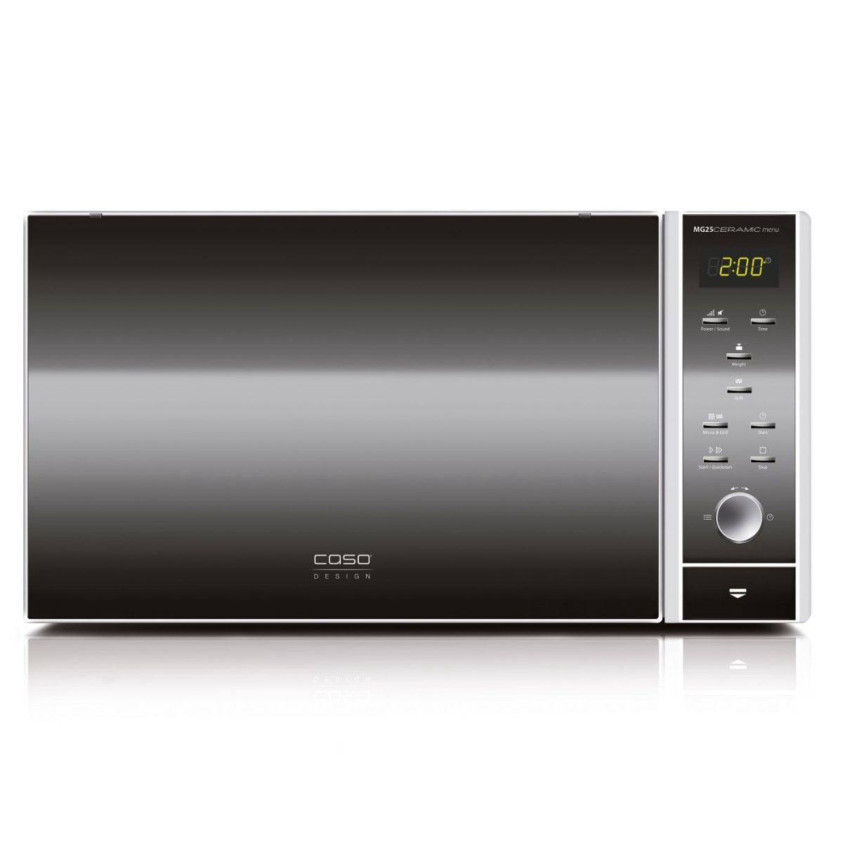 Microwave oven with Grill, MG 25, Free standing, 900 W, Grill, Silver/Black