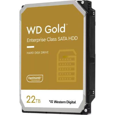 HDD, WESTERN DIGITAL, Gold, 22TB, SATA, 512 MB, 7200 rpm, 3,5", WD221KRYZ