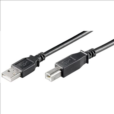 USB 2.0 Hi-Speed cable, USB-A to USB-B USB 2.0 male (type A), USB 2.0 male (type B)