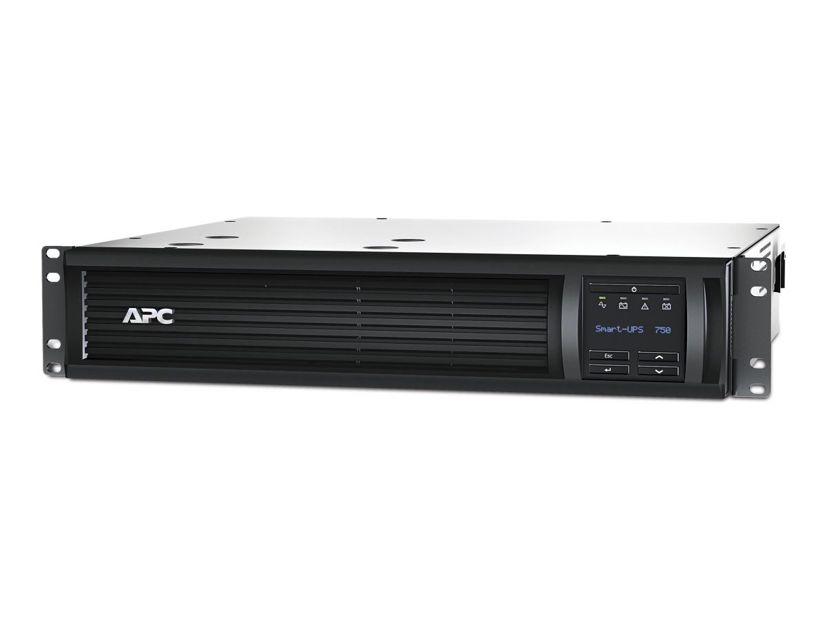 Schneider Electric APC Smart-UPS, Line Interactive, Rackmount 2U, 230V, 4x IEC C13 outlets, SmartSlot, AVR, LCD, SMT750RMI2U, 750 VA, 500 W