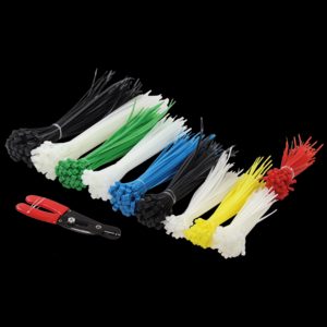 Cable Tie Set, 600pcs., 5 lengths, 1 x cable cutter