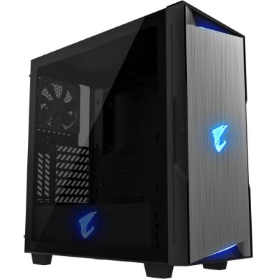 Case, GIGABYTE, AORUS C300 GLASS, MidiTower, Not included, ATX, MicroATX, MiniITX, Colour Black, GB-AC300G