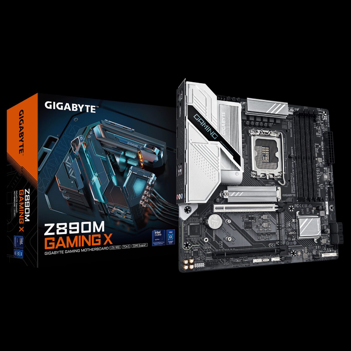 Gigabyte Z890M GAMING X, Processor family Intel, Processor socket LGA1851, DDR5, Supported hard disk drive interfaces M.2, SATA, Number of SATA connectors 4