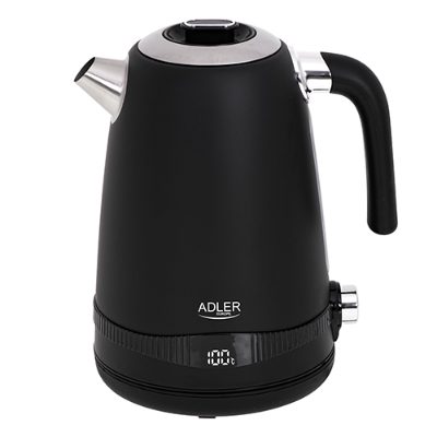 Kettle, AD 1295b, Electric, 2200 W, 1.7 L, Stainless steel, 360° rotational base, Black