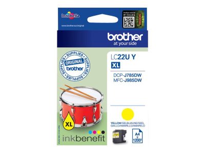 Brother LC-22UY, Ink Cartridge, Yellow