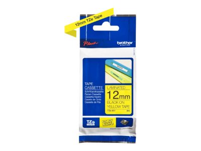 TZe-631 Laminated Tape, Black on Yellow, TZe, 8 m, 1.2 cm