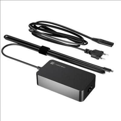 Natec Laptop Charger Gan USB-C 65W for Laptops, Tablets, Phones, NZU-2361