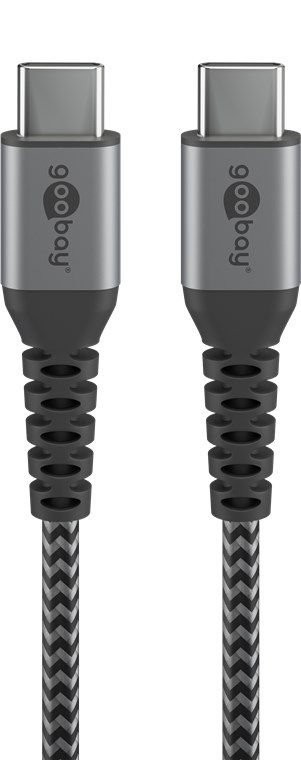 USB-C  to USB-C  Textile Cable with Metal Plugs, 49302, USB-C to USB-C USB-C male, USB-C male
